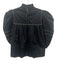 Hunter Bell Size M Black & White Cotton Puff Shoulder Long Sleeve high neck Top Black & White / M