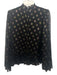 Oliphant Size S Black & Multi Viscose Blend Long Sleeve Shimmer Thread Top Black & Multi / S