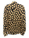 Equipment Femme Size S Black & Beige Viscose & Silk Long Sleeve Button Front Top Black & Beige / S