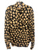 Equipment Femme Size S Black & Beige Viscose & Silk Long Sleeve Button Front Top Black & Beige / S