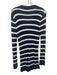 L'agence Size M Navy & white Rayon Stripe Long Sleeve Cardigan Buttons Sweater Navy & white / M