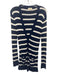 L'agence Size M Navy & white Rayon Stripe Long Sleeve Cardigan Buttons Sweater Navy & white / M