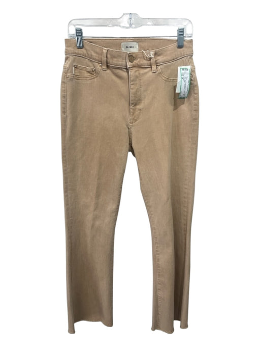 DL1961 Size 28 Tan Cotton Blend Mid Rise Raw Hem Bootcut Jeans Tan / 28
