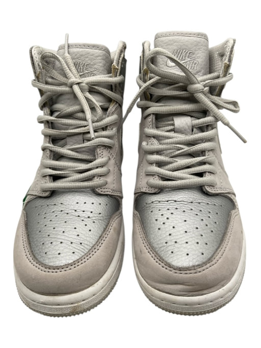 Nike Shoe Size 6.5 Silver & Gray Leather Color Block Round Toe Lace Up Sneakers Silver & Gray / 6.5