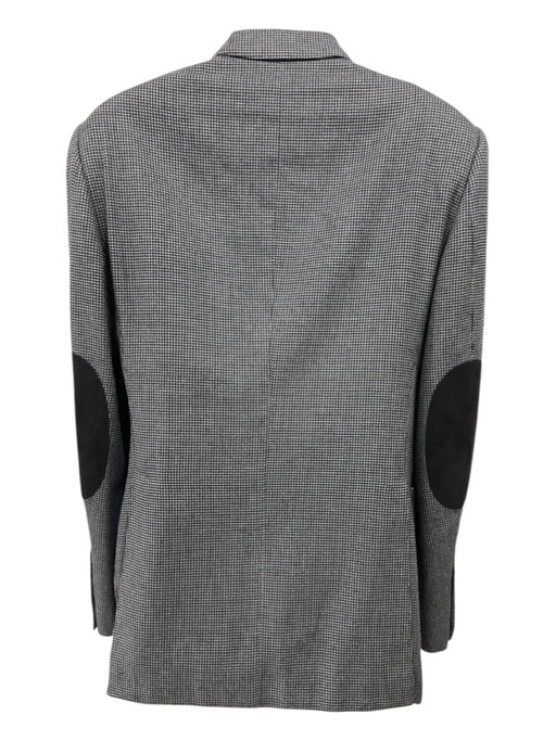 Tom Ford Gray & Black Silk Micro Peak Lapel 2 Button Men's Blazer Gray & Black / 50