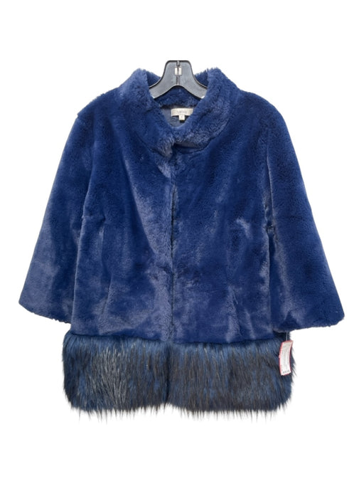 Tyler Boe Size S dark blue Polyester Faux Fur Front Clasps Pockets Collar Jacket dark blue / S