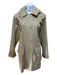 Burberry London Size S Khaki Cotton Buttons Zip Up Attachable Hood Pockets Coat Khaki / S