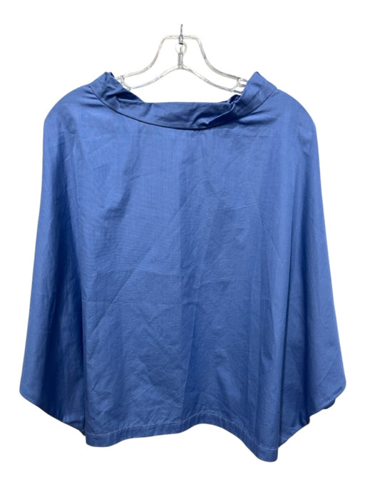 Gallego Desportes Size Chambray Cotton Boat Neck batwing Boxy Top Chambray