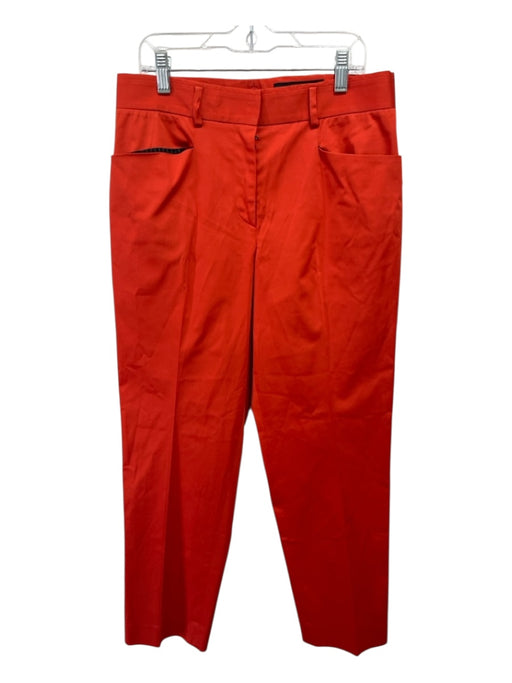 Rag & Bone Size M Orange Cotton Blend Zip & Hook Closure Pockets High Rise Pants Orange / M