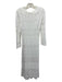 Tyler Boe Size Small White Long Sleeve Open Knit Scalloped Hem Dress White / Small
