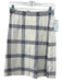 Tory Burch Size XS Cream White & Black Cotton Blend Windowpane Pleated Skirt Cream White & Black / XS