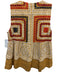 Greek Archaic Kori Size S Yellow, Red, Blue Cotton & Linen Sleeveless Top Yellow, Red, Blue / S