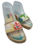 Burberry Shoe Size 39 Beige, Yellow, Blue Canvas Woven Floral Print Sandals Beige, Yellow, Blue / 39