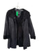 Dennis Basso Size XS Black Faux Suede Faux Shearling Buttons Coat Black / XS
