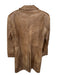 Collezione Size 10P Brown Leather Stitching Buttons Collar Coat Brown / 10P