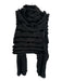 Love Token Size M Black Rabbit Fur Open Front Vest Black / M
