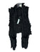 Love Token Size M Black Rabbit Fur Open Front Vest Black / M