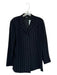 Dana Buchman Size 6P Black & Cream Wool Long Sleeve Pinstripe Buttons Jacket Black & Cream / 6P