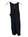 Elizabeth & James Size L Black Polyester Sleeveless Slit Ruffles Maxi Dress Black / L