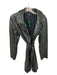 Pamela Dennis Size 6 Green & Black Vegan Leather Snake Embossed Collar Coat Green & Black / 6