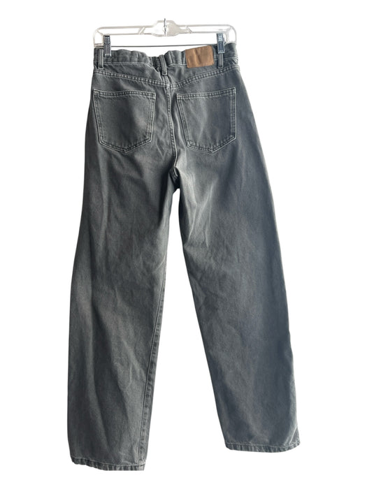 Cotton:On Size 4 Grey 100% Cotton Mid Rise Straight Leg Loose Fit Jeans Grey / 4