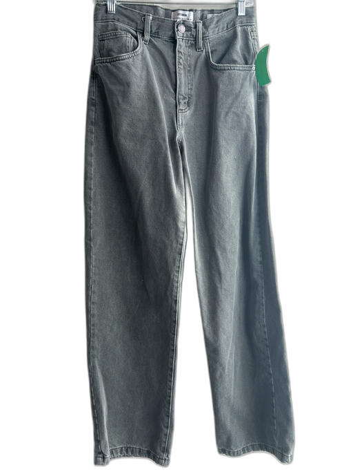 Cotton:On Size 4 Grey 100% Cotton Mid Rise Straight Leg Loose Fit Jeans Grey / 4