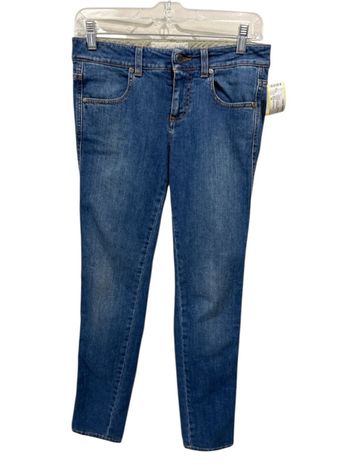 Stella McCartney Size 26 Medium Wash Cotton Denim Low Rise Skinny Jeans Medium Wash / 26
