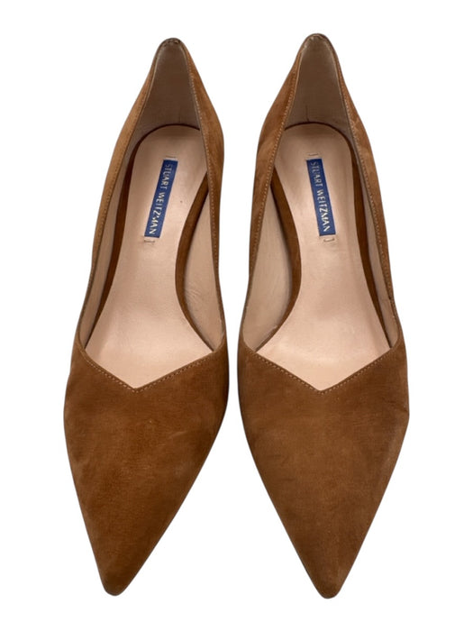 Stuart Weitzman Shoe Size 8 Brown Leather Suede Pointed Toe Low Heel Pumps Brown / 8