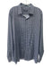 Bugatchi Size L White & Black Nylon All Over Print Button Down Long Sleeve Shirt White & Black / L