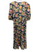 Abbey Glass Size L Pink, Blue & Multi Viscose Sheer Floral Wrap Dress Pink, Blue & Multi / L