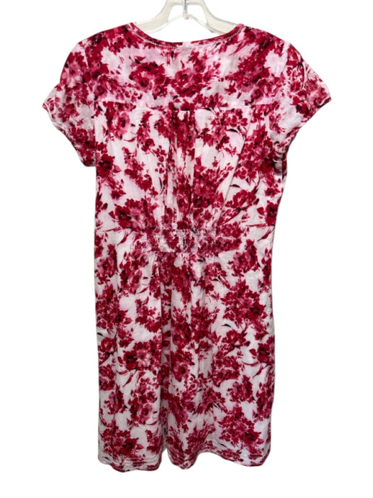 Lola Australia Size S Red, Pink & Black Cotton Short Sleeve Scoop Neck Dress Red, Pink & Black / S