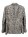 Max Mara Size 10 Taupe & Brown Polyester jaquard 2 button Flap Pockets Jacket Taupe & Brown / 10