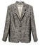 Max Mara Size 10 Taupe & Brown Polyester jaquard 2 button Flap Pockets Jacket Taupe & Brown / 10