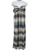 Adam Lippes Size 6 Slate Blue & Gray Polyester Sleeveless Pleats Midi Dress Slate Blue & Gray / 6