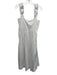 Lake Size M White & Blue Cotton Midi dots Ruffle Shoulder Strap Applique Dress White & Blue / M