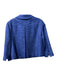 Akris Punto Size 8 Blue Silk Collared Zip Front Front Pocket 3/4 Sleeve Jacket Blue / 8