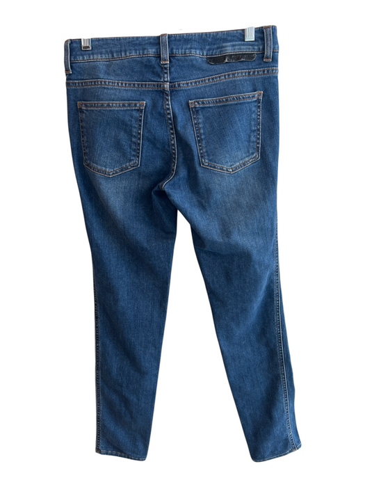 Stella McCartney Size 26 Medium Wash Cotton 4 Pocket Zip Fly Ankle Jeans Medium Wash / 26
