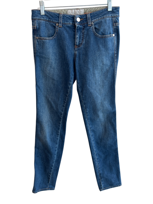 Stella McCartney Size 26 Medium Wash Cotton 4 Pocket Zip Fly Ankle Jeans Medium Wash / 26