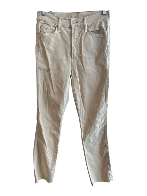 Mother Size 26 Pale Yellow Cotton Blend 5 Pocket Zip Fly Ankle Skinny Jeans Pale Yellow / 26