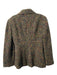 Lafayette 148 Size 6 Brown Wool Blend Tweed Long Sleeve Button Down Jacket Brown / 6