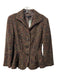 Lafayette 148 Size 6 Brown Wool Blend Tweed Long Sleeve Button Down Jacket Brown / 6