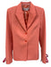 Off-White Size 42 Coral Pink Wool Blend Back Cut Out Strap Detail Blazer Jacket Coral Pink / 42