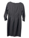 Lafayette 148 Size 4 Black Wool Round Neck Back Zip 3/4 Sleeve Dress Black / 4