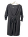Lafayette 148 Size 4 Black Wool Round Neck Back Zip 3/4 Sleeve Dress Black / 4