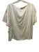 By Anthropologie Size L Cream White Silk Short Sleeve Paneled T Shirt Top Cream White / L