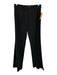 Trina Turk Size 0 Black Wool Blend Cuffed Trouser Hook & Zip Fly Pants Black / 0