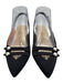 Sarah Flint Shoe Size 36.5 Black textile upper Grosgrain Ankle Buckle Slingbacks Black / 36.5