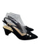 Sarah Flint Shoe Size 36.5 Black textile upper Grosgrain Ankle Buckle Slingbacks Black / 36.5