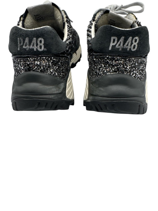 P448 Shoe Size 38 Black & White textile upper Tweed Shimmer Low Top Sneakers Black & White / 38
