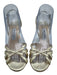 Jimmy Choo Shoe Size 38 Gold Leather Upper Metallic Strappy Ankle Buckle Sandals Gold / 38